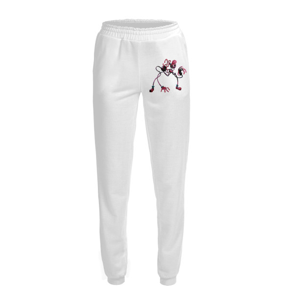 Женские спортивные штаны с притом Мама длинные ноги - Poppy Playtime цвета Белый Женские спортивные штаны с изображением Мама длинные ноги - Poppy Playtime цвета Белый