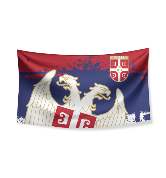 Флаг с изображением Сербия цвета Белый