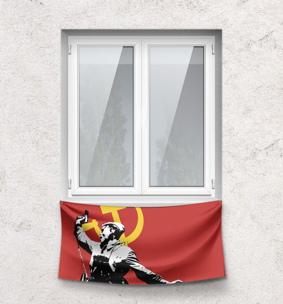 Флаг с изображением СССР цвета Белый