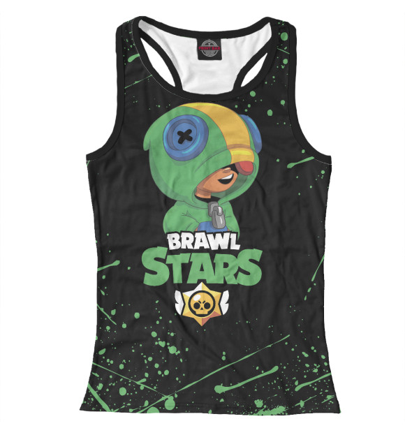 Женская майка-борцовка с изображением Brawl Stars цвета Белый