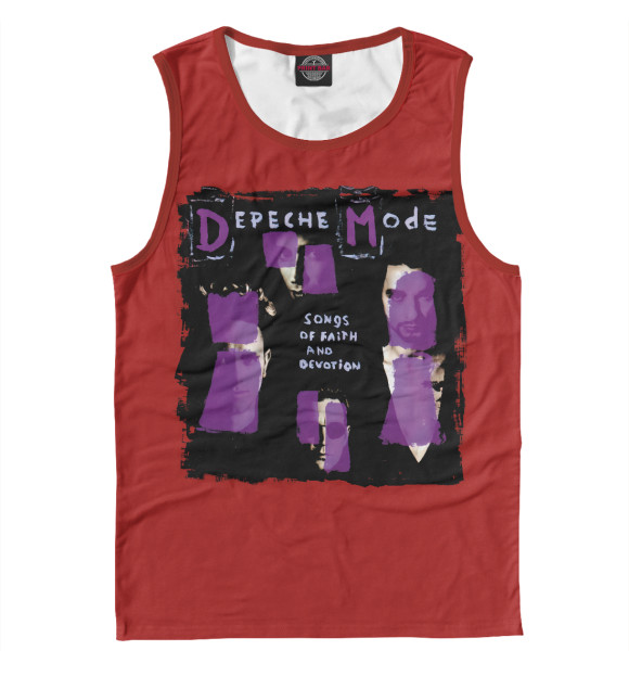 Майка для мальчика с изображением Depeche Mode цвета Белый