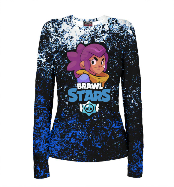 Женский лонгслив с изображением Brawl Stars цвета Белый