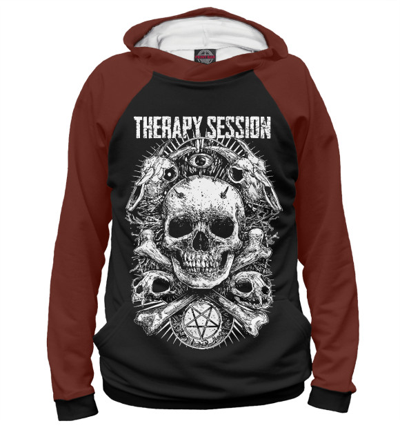 Худи для девочки с изображением Therapy Session NF цвета Белый