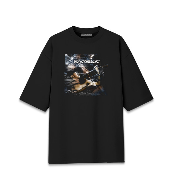 Мужская футболка оверсайз с изображением Kamelot цвета Черный