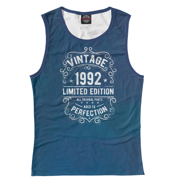 Женская майка с изображением Vintage 1992 цвета Белый