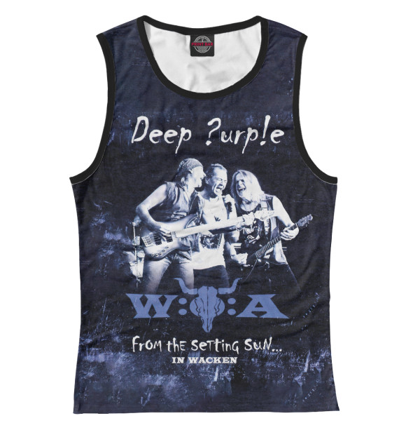 Женская майка с изображением Deep Purple цвета Белый