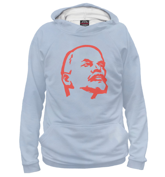 Женское худи с изображением Red Lenin цвета Белый