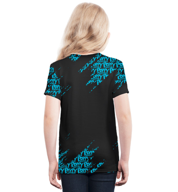 Футболка для девочек с изображением Poppy Playtime цвета Белый