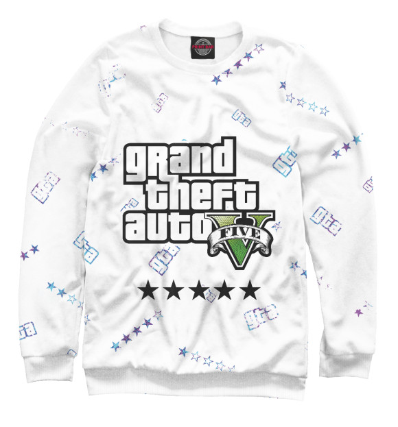Женский свитшот с изображением GTA 5 / ГТА 5 цвета Белый