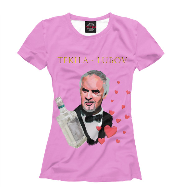 Футболка для девочек с изображением Текила цвета Белый