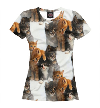 Женская футболка Милые котятушки