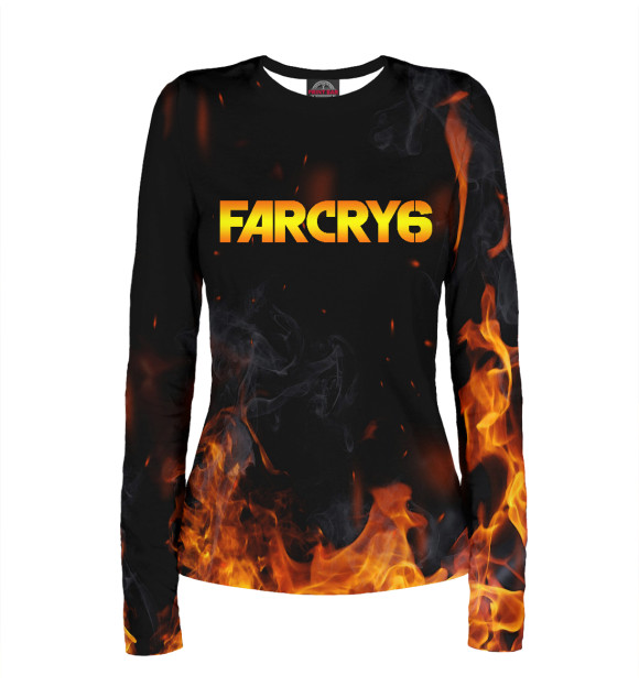 Женский лонгслив с изображением FARCRY | ФАРКРАЙ цвета Белый