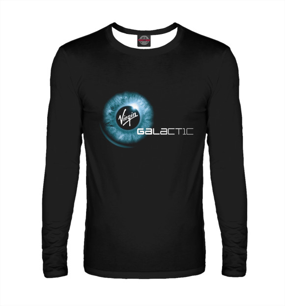 Мужской лонгслив с изображением Virgin galactic цвета Белый
