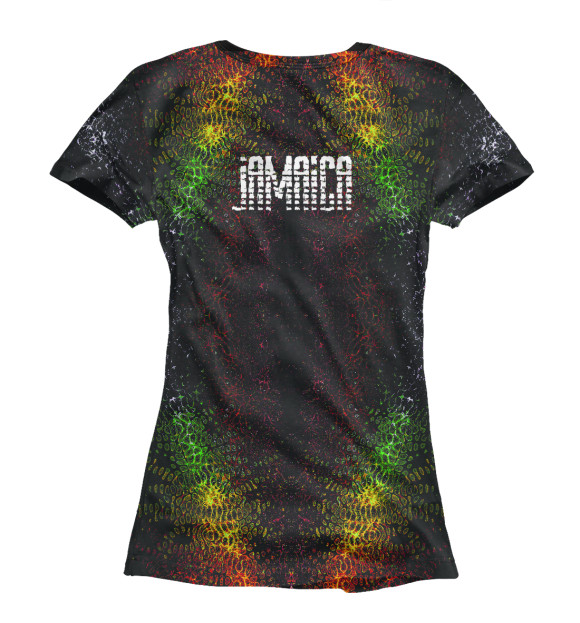 Футболка для девочек с изображением Lion Jamaica цвета Белый