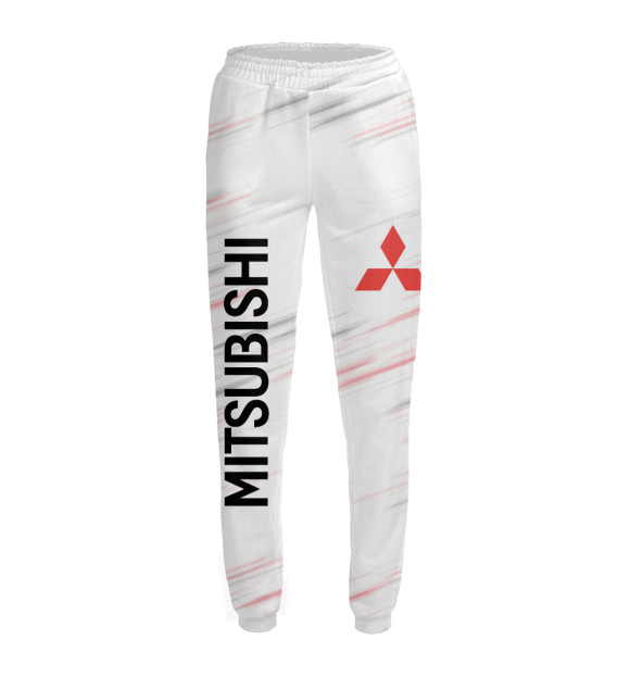 Женские спортивные штаны с изображением Mitsubishi цвета Белый