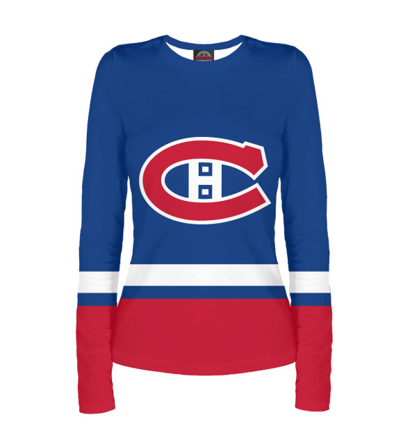 Женский лонгслив с изображением Монреаль Канадиенс цвета Белый