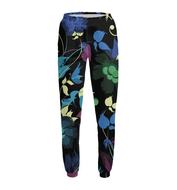 Женские спортивные штаны с изображением Colorful summer pattern цвета Белый