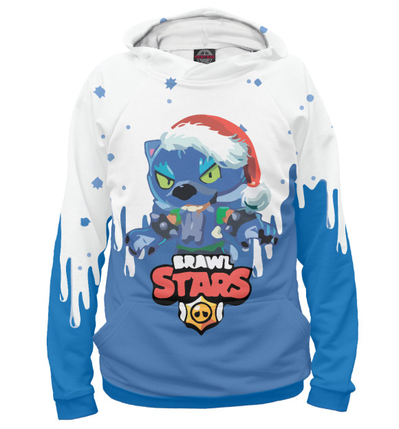 Женское худи с изображением Brawl Stars цвета Белый