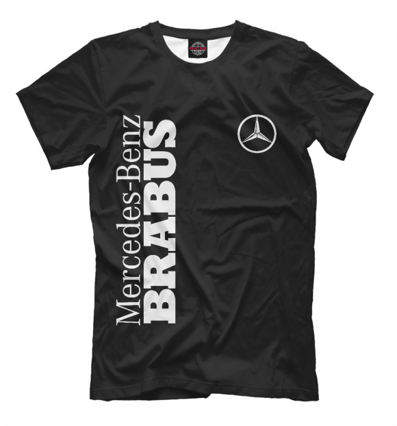 Мужская футболка с изображением Mercedes Brabus цвета Белый