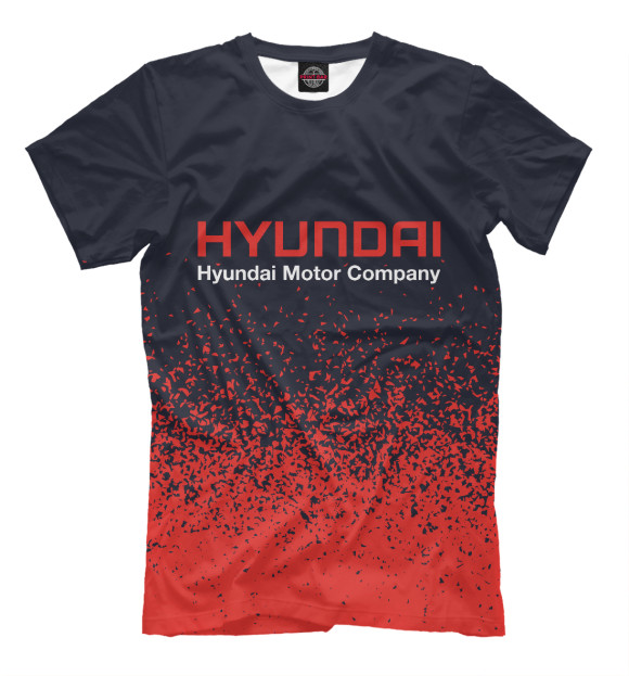 Мужская футболка с изображением Hyundai Motor - Paint цвета Белый