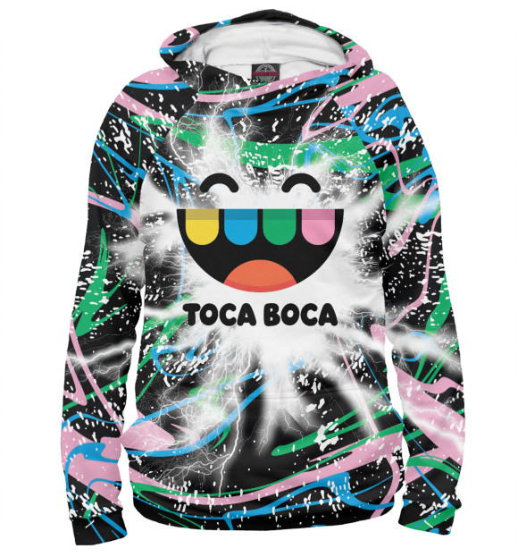 Мужское худи с изображением Toca Boca цвета Белый