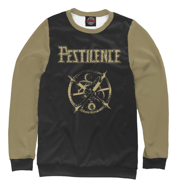 Свитшот для мальчиков с изображением Pestilence цвета Белый