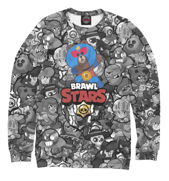 Свитшот для мальчиков с изображением Brawl Stars цвета Белый