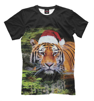Мужская футболка Новогодний тигр