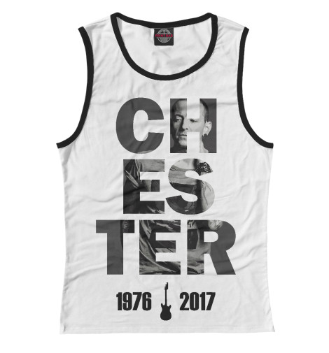

Майки Print Bar, Белый, Chester - Linkin Park