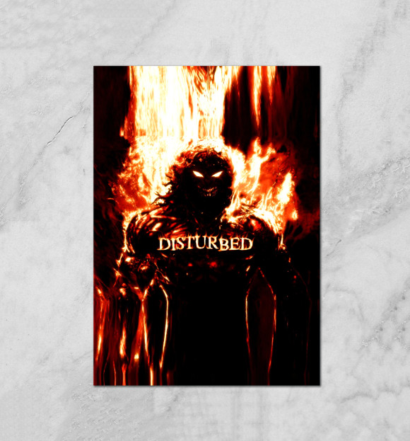 Плакат с изображением Disturbed цвета Белый