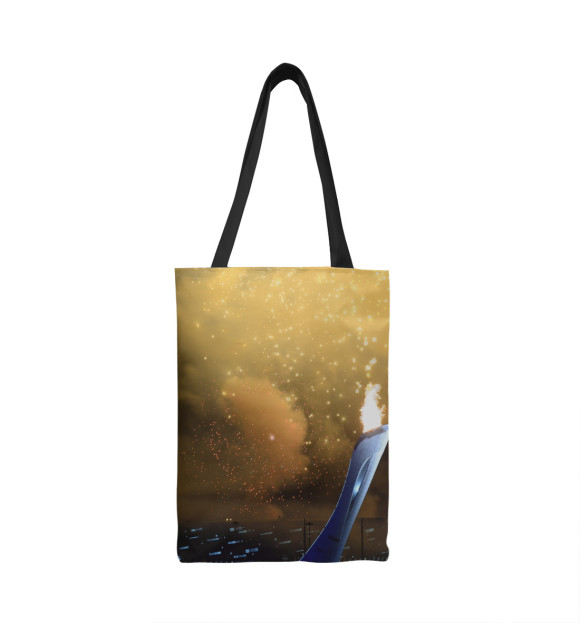 Сумка-шоппер с притом Олимпийский огонь цвета  Сумка-шоппер с изображением Олимпийский огонь цвета