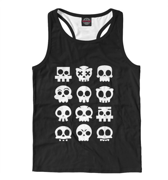 Мужская майка-борцовка с изображением 12 цвета Белый