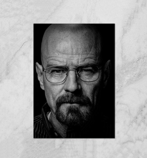 Плакат с притом Walter White цвета Белый Плакат с изображением Walter White цвета Белый