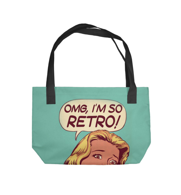 Пляжная сумка с изображением SO Retro!!!! цвета 