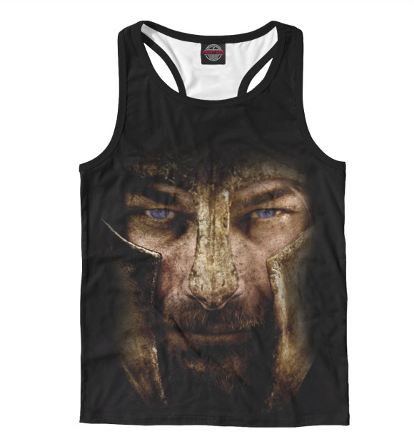 Мужская майка-борцовка с изображением Спартак цвета Белый