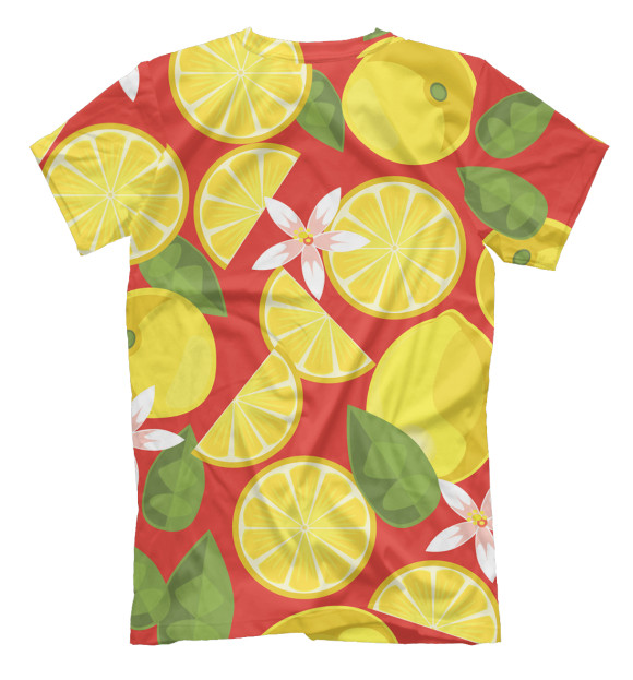 Мужская футболка с изображением Лимоны цвета Белый