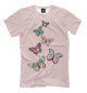 Мужская футболка Стайка бабочек