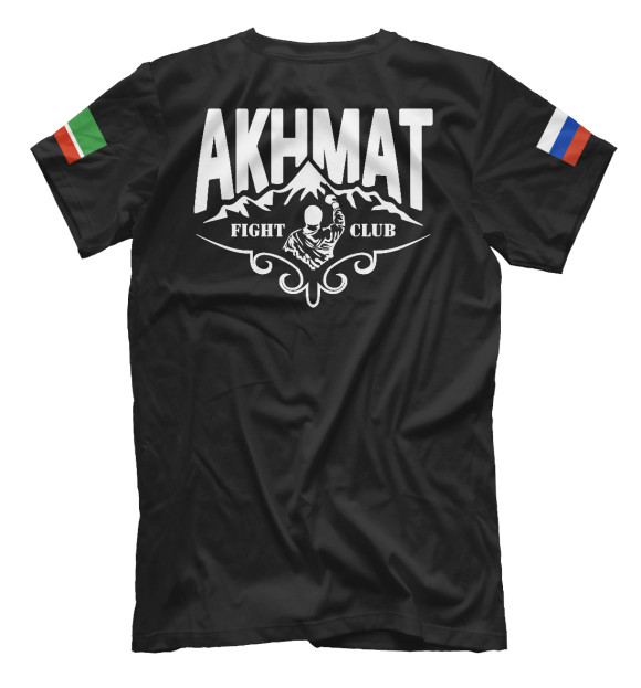 Мужская футболка с изображением Ахмат Кадыров цвета Белый