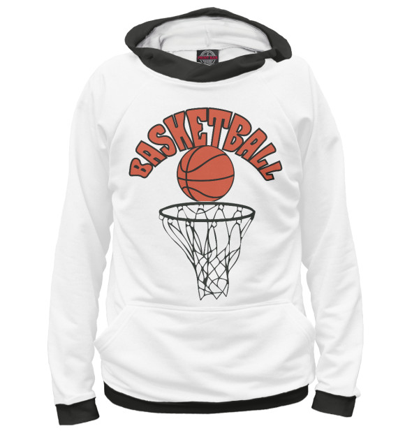 Мужское худи с изображением Basketball цвета Р‘РµР»С‹Р№