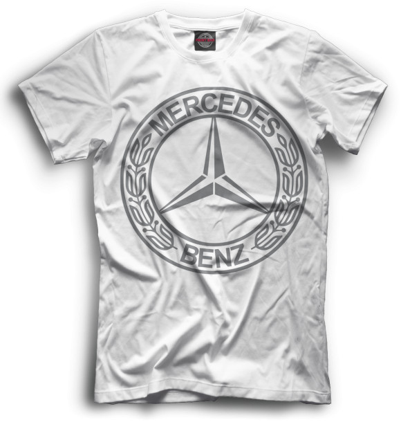 Мужская футболка с изображением Mercedes-Benz цвета Черный