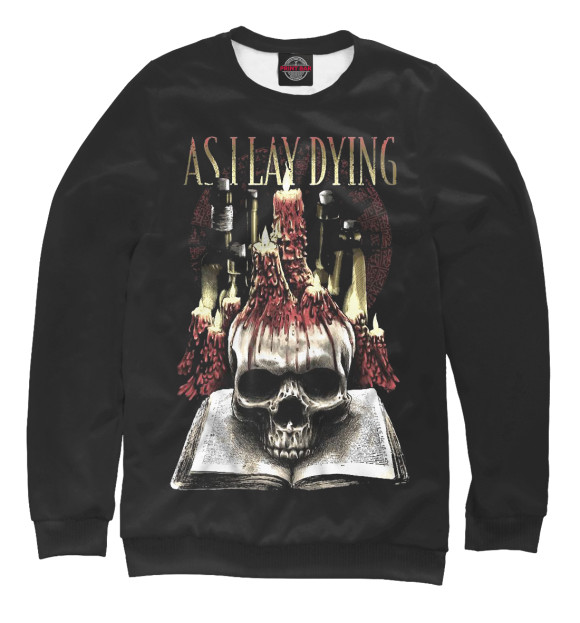 Свитшот для девочек с изображением As I Lay Dying цвета Белый