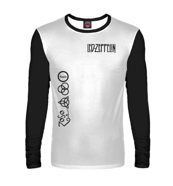 Мужской лонгслив с изображением Led Zeppelin цвета Белый