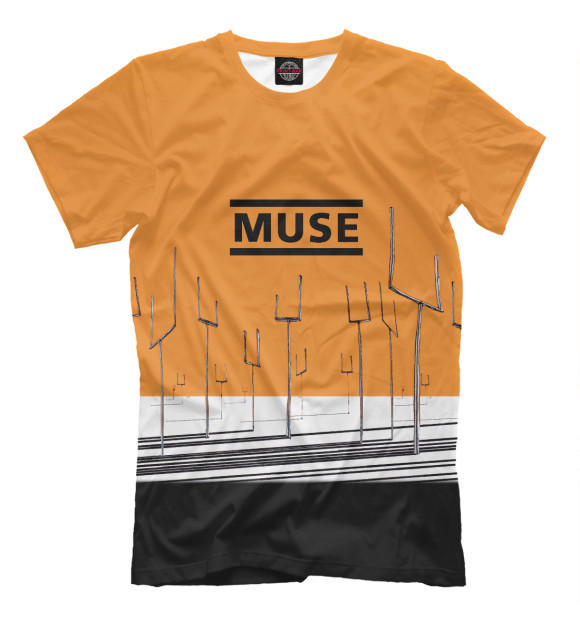 Футболка для мальчиков с изображением Muse цвета Белый