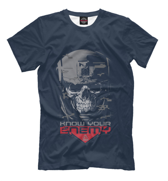 Мужская футболка с изображением Call Of Duty Знай Своего Врага цвета Черный