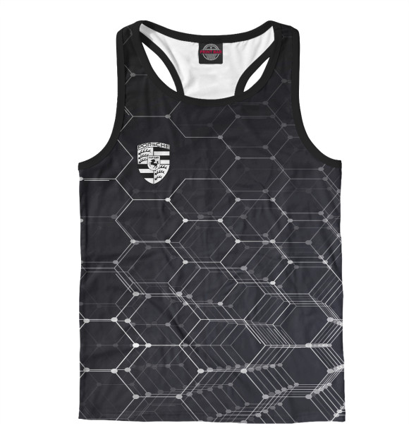 Мужская майка-борцовка с изображением Porsche цвета Белый