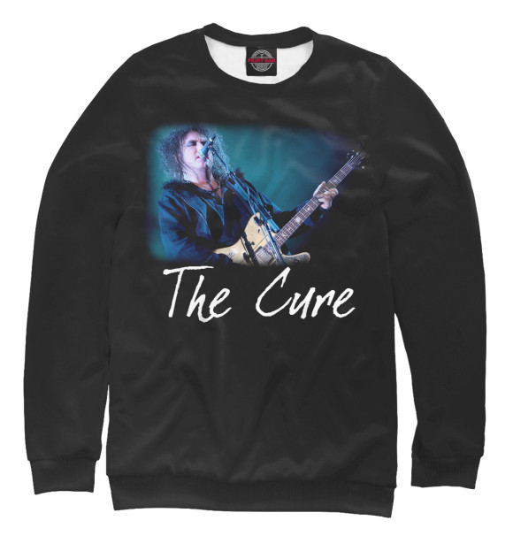 Мужской свитшот с изображением The Cure & Robert Smith цвета Белый