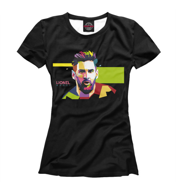 Футболка для девочек с изображением Messi цвета Белый