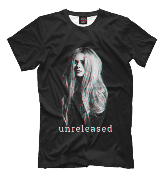 Мужская футболка с изображением Avril Lavigne цвета Черный