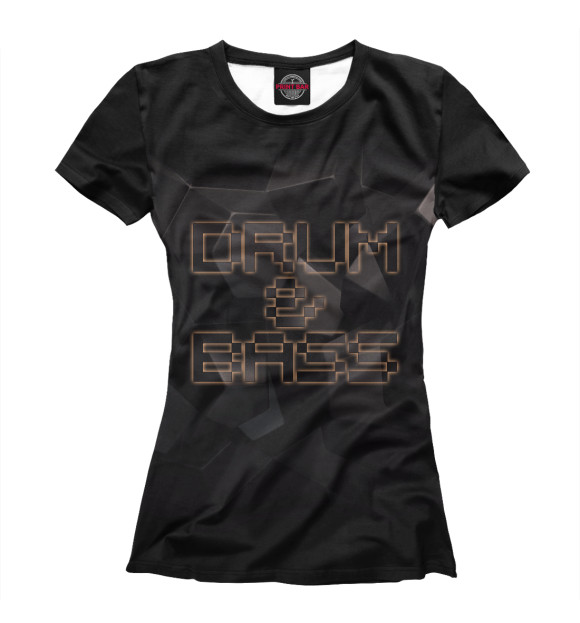 Футболка для девочек с изображением Drum-n-Bass цвета Белый