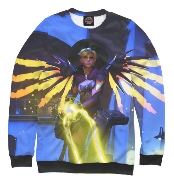 Свитшот для мальчиков с изображением Мерси цвета Белый